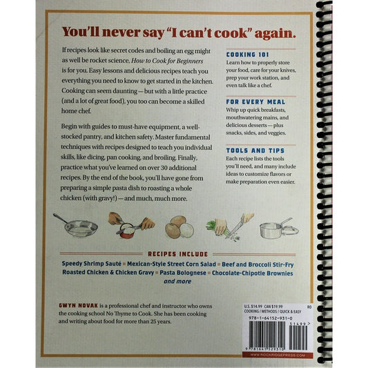 How to Cook for Beginners: An Easy Cookbook for Learning the Basics (Spiral Bound)