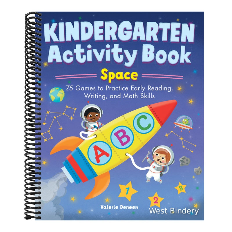 Kindergarten Activity Book: Space: 75 Games to Practice Early Reading, Writing, and Math Skills