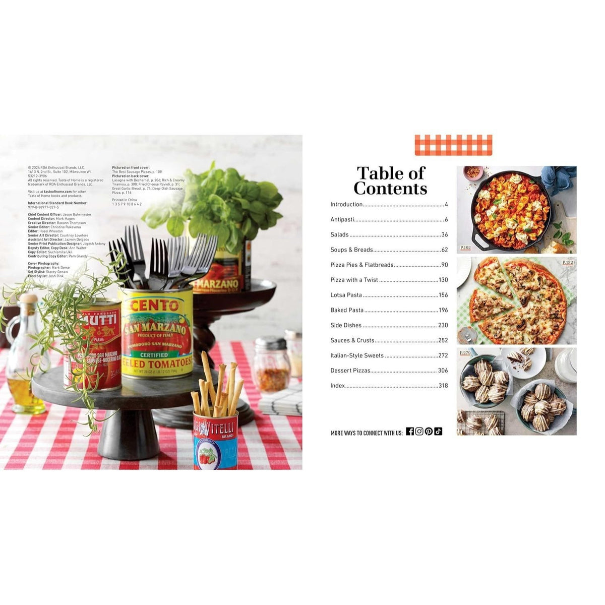 Taste of Home Pizza, Pasta, and More Cookbook: 200+ Recipes for Classic Favorites, Appetizers, and Desserts
