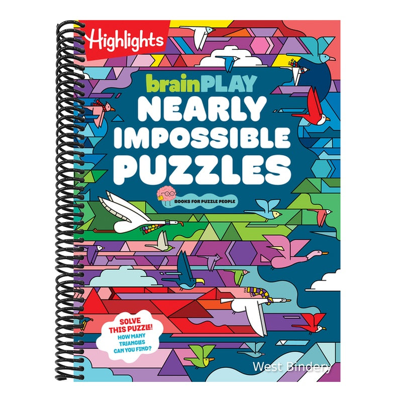 Brainplay Nearly Impossible Puzzles: Highlights Puzzle Book for Kids with Super Hard Brain Teasers, Logic Games, Hidden Objects and Wordplay for Puzzl