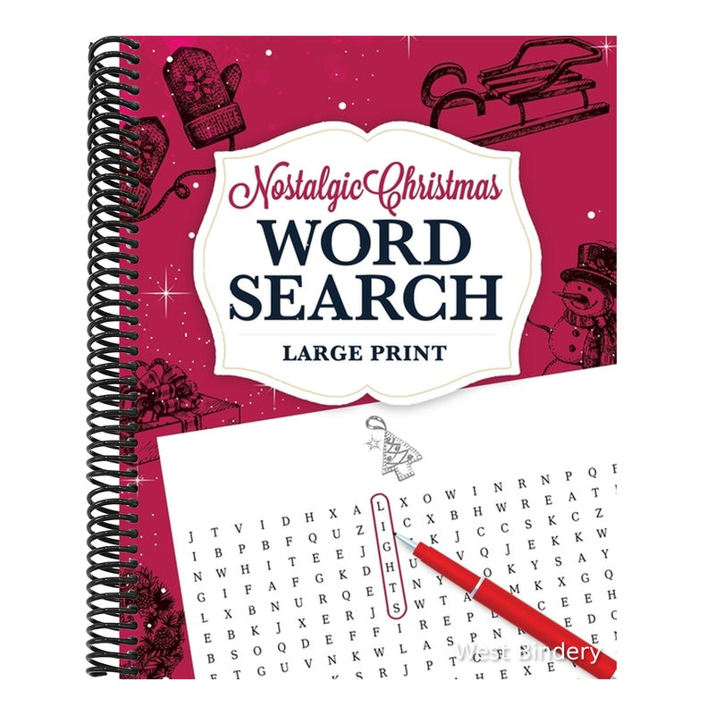 Nostalgic Christmas Word Search LARGE PRINT: Brain Game Puzzle Book