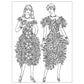 Creative Haven Enchanting Flower Fashions Coloring Book