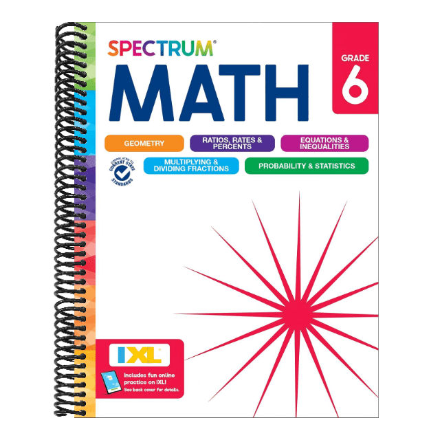 Spectrum Math Workbook, Grade 6