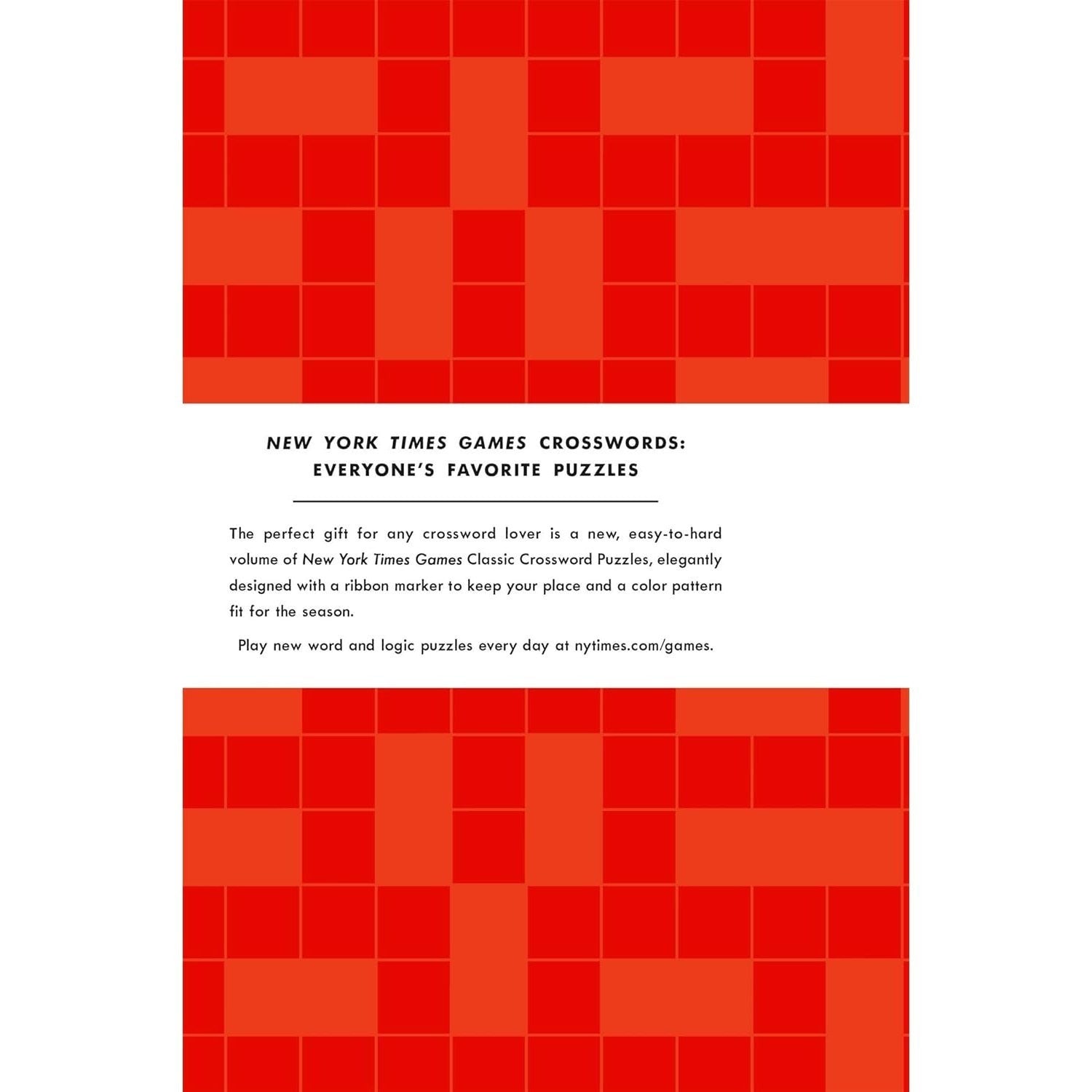 New York Times Games Classic Crossword Puzzles (Red and White): 100 Puzzles