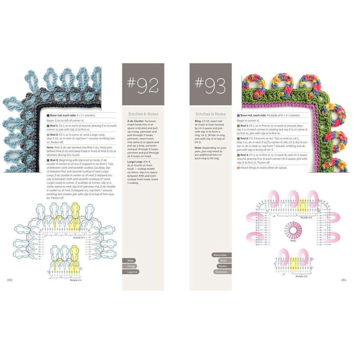 Every Which Way Crochet Borders: 139 Patterns for Customized Edgings (Spiral Bound)