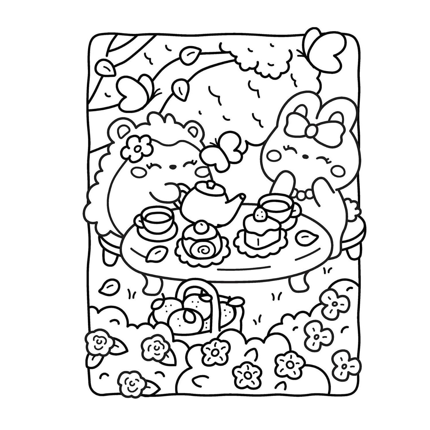 Cozy Springtime Glow-In-The-Dark Coloring