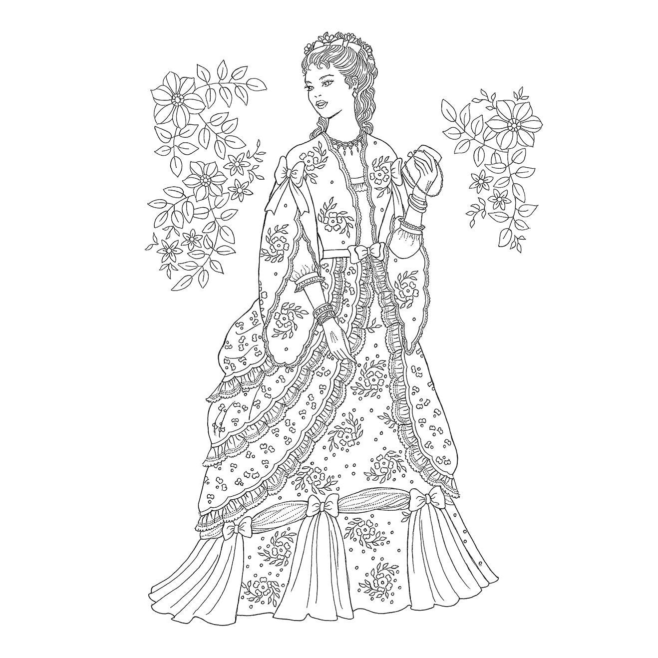 Creative Haven Victorian Gowns Coloring Book