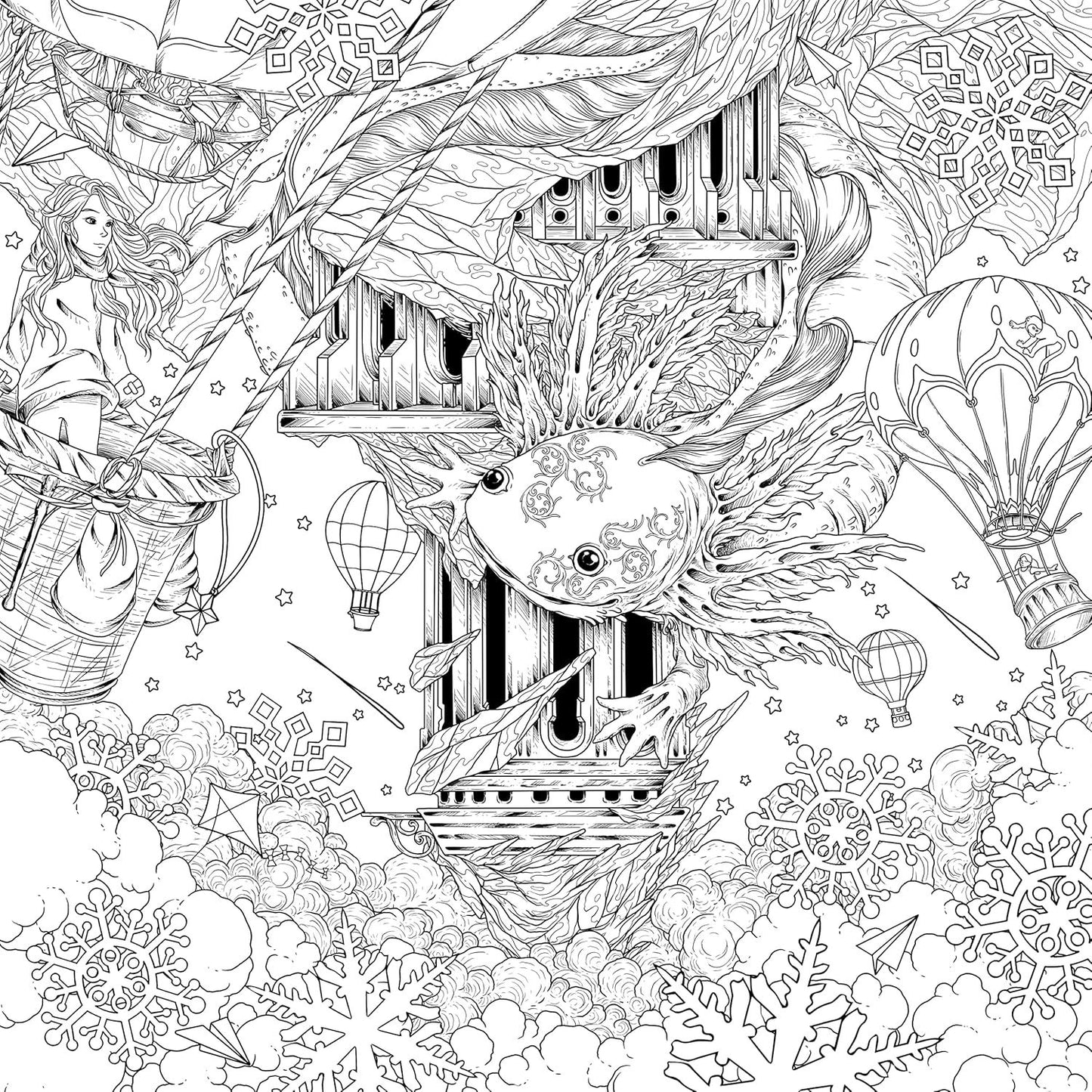 Mythographic Color and Discover: Wild Winter: An Artist's Coloring Book of Snowy Animals and Hidden Objects