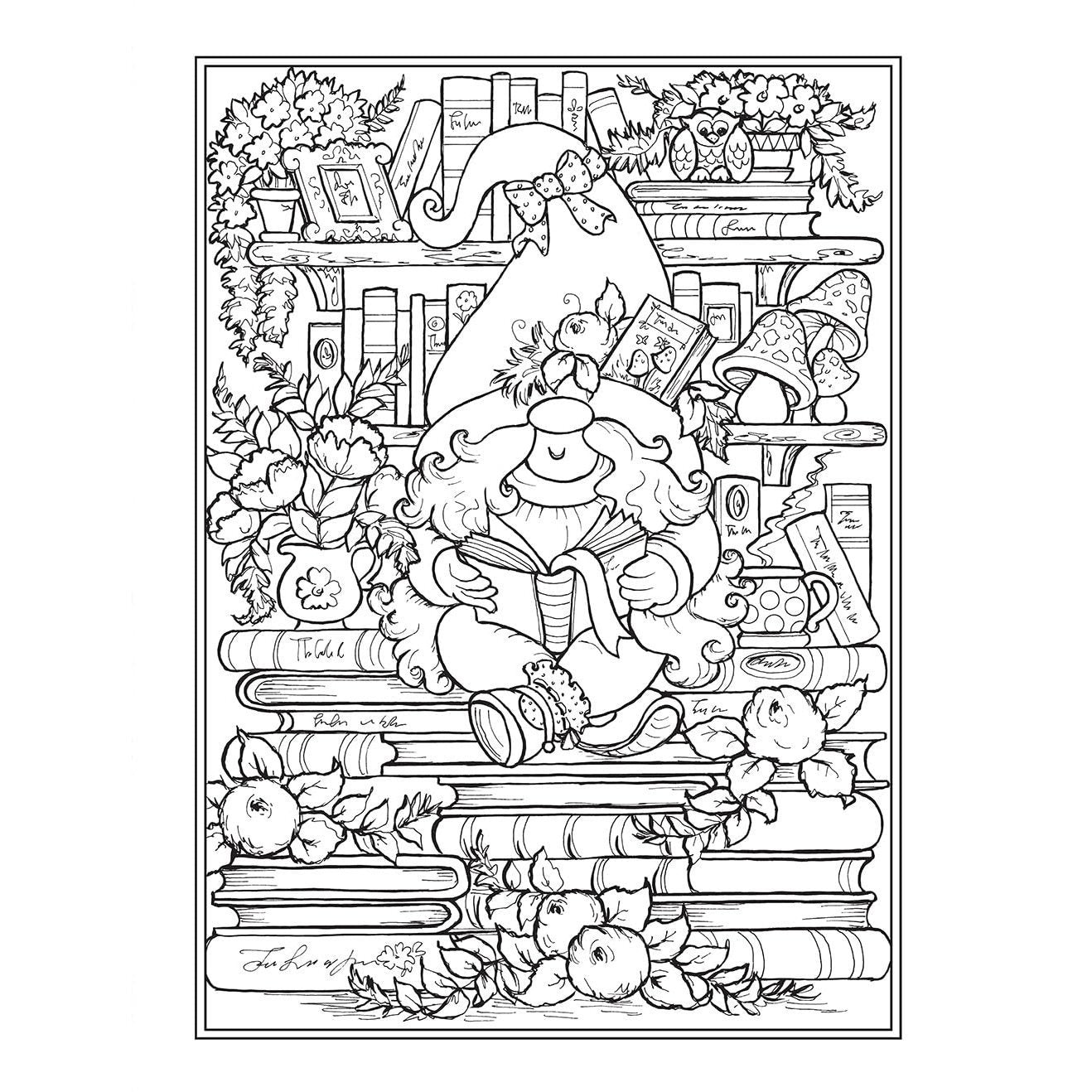 Gnomes at Home Coloring Book