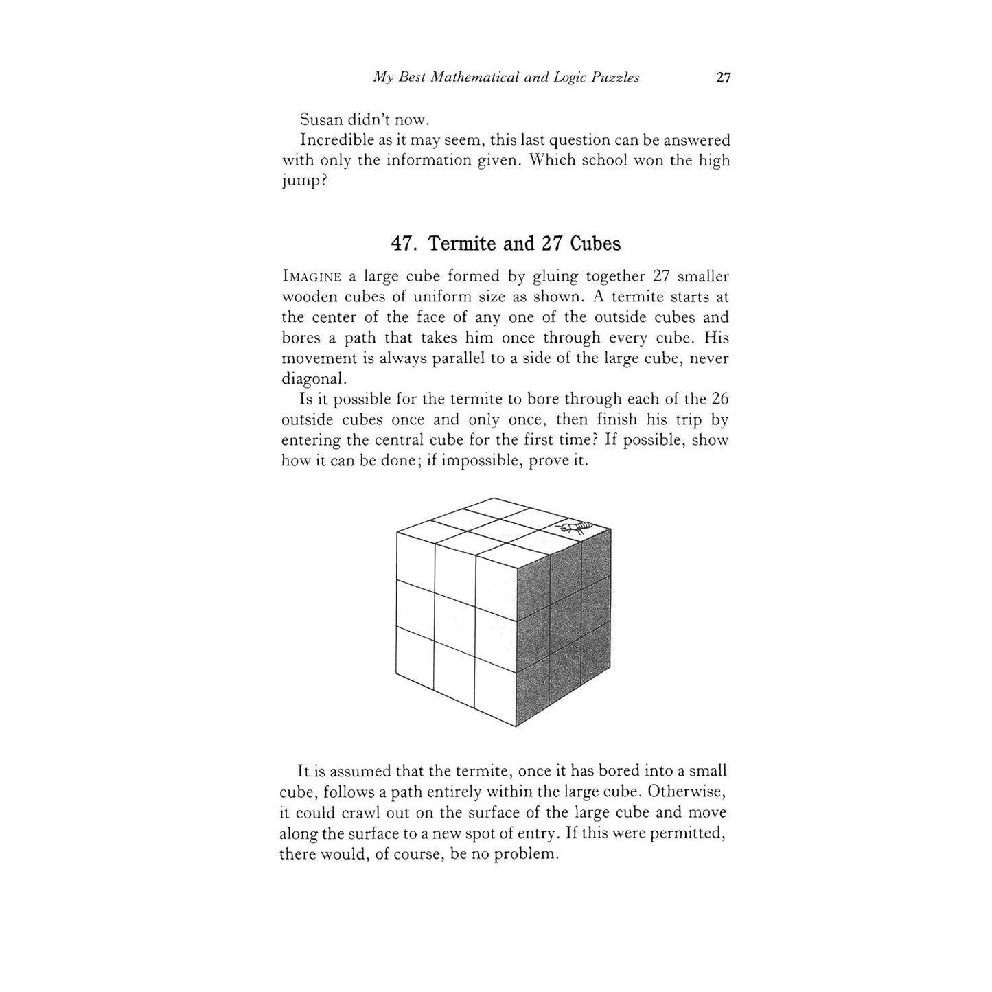 My Best Mathematical and Logic Puzzles