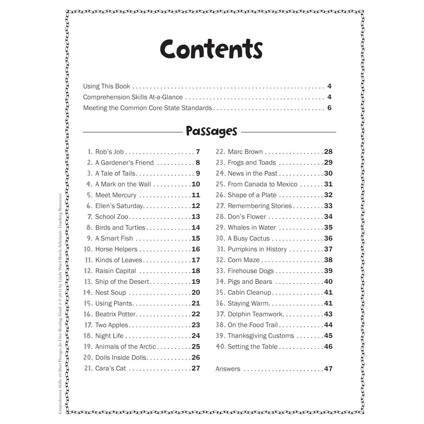 Comprehension Skills: 40 Short Passages for Close Reading: Grade 2