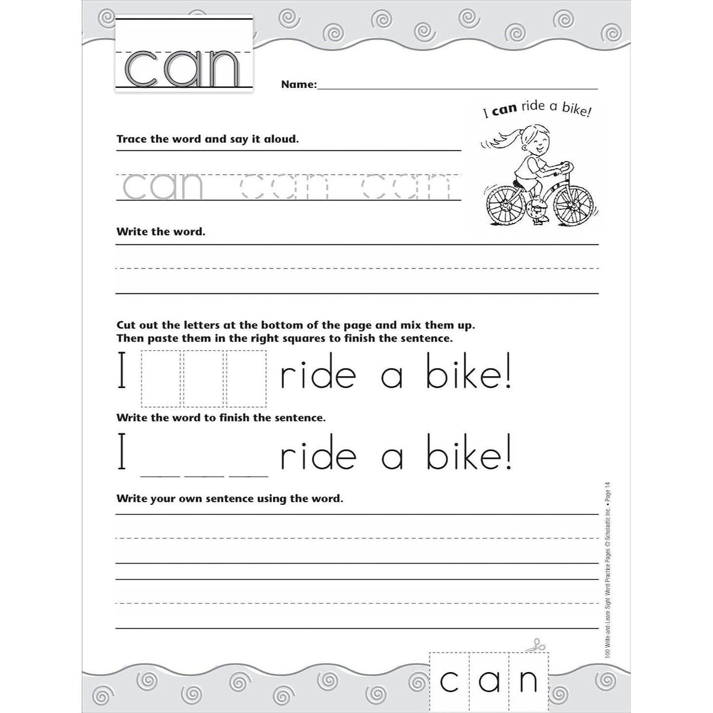 100 Write-And-Learn Sight Word Practice Pages: Engaging Reproducible Activity Pages That Help Kids Recognize, Write, and Really Learn the Top 100 High
