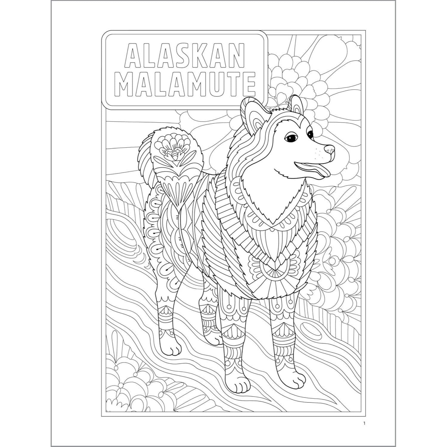Stress Relief Dog Coloring Book: 35 Detailed Designs for Adults