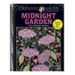 Creative Haven Midnight Garden Coloring Book: Heart & Flower Designs on a Dramatic Black Background