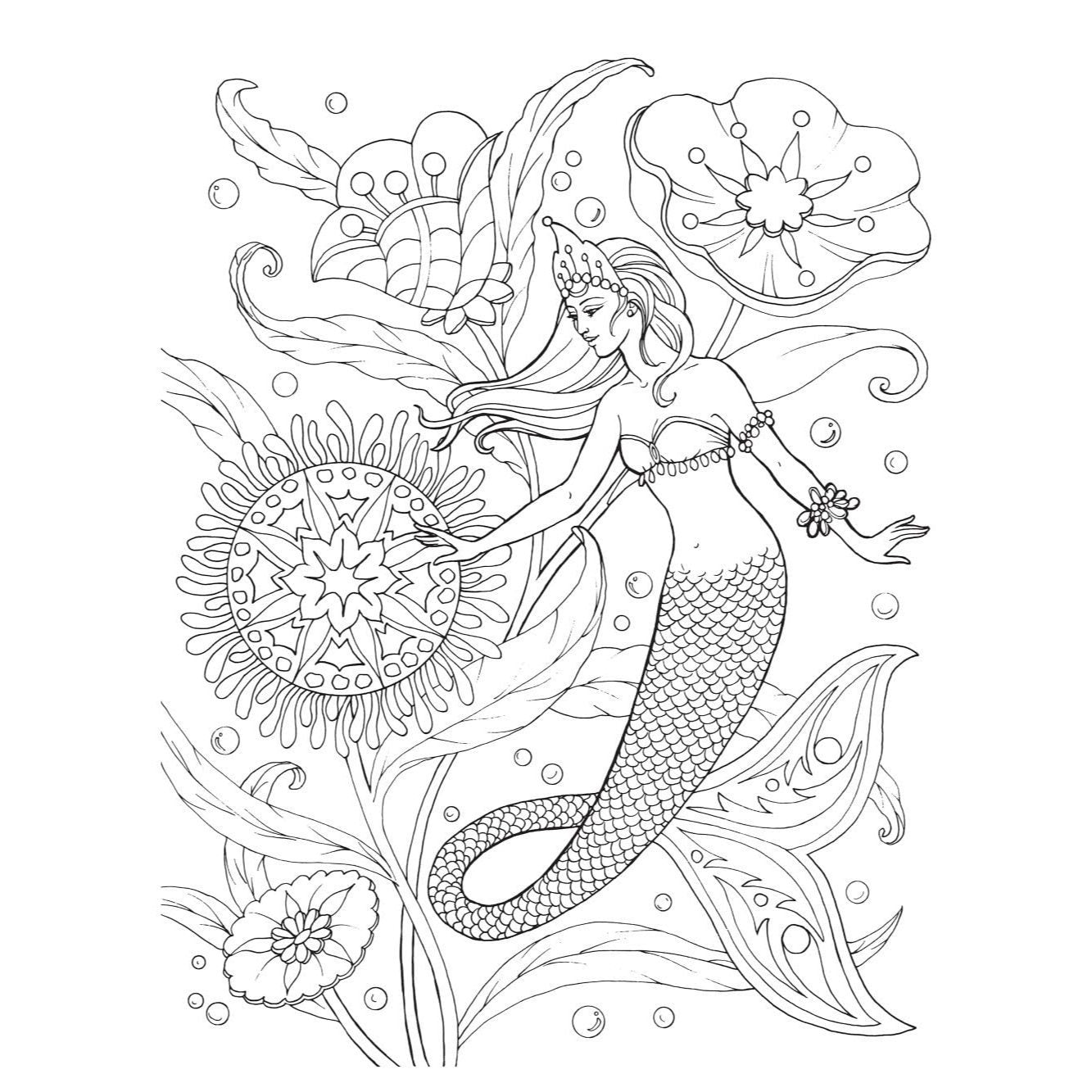 Creative Haven Mermaids Coloring Book