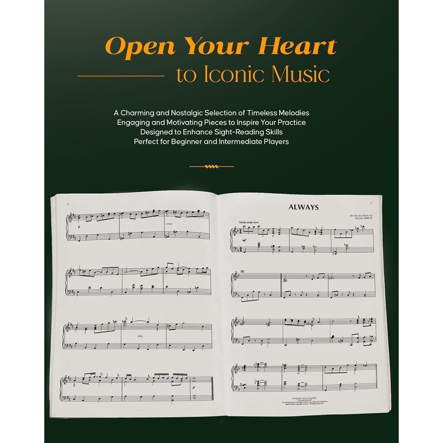 100 of the Most Beautiful Piano Solos Ever | Piano Sheet Music Book for Intermediate Players | Classical Pop and Jazz Standards | Essential Solo Repertoire for Adult Students Teachers and Pianists
