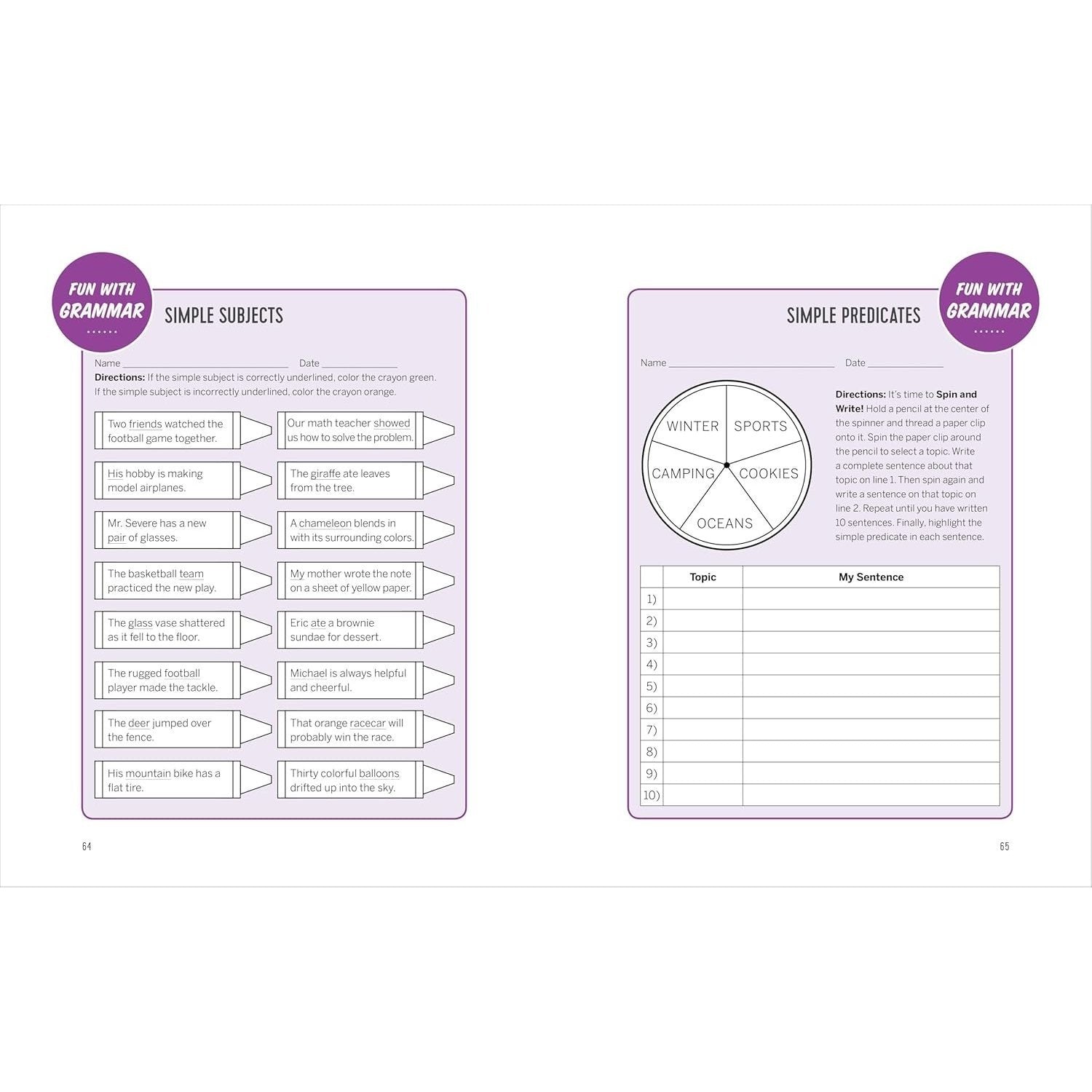 The English Grammar Workbook for Grades 3, 4, and 5: 140+ Simple Exercises to Improve Grammar, Punctuation and Word Usage (English Grammar Workbooks)