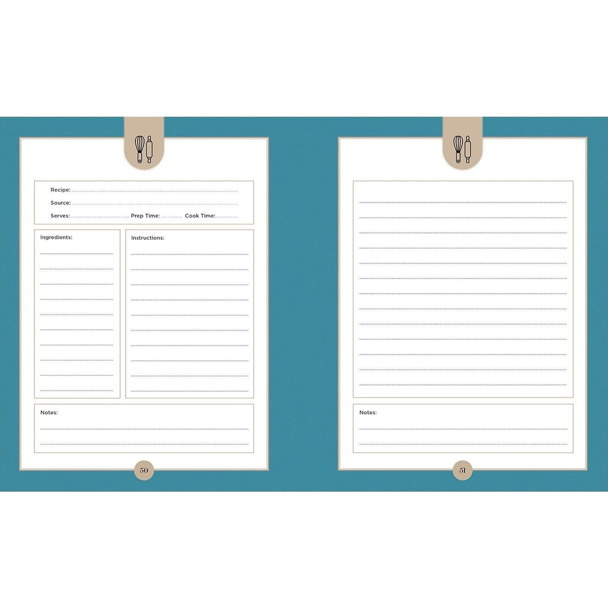 My Family Favorites Recipe Journal: A Blank Keepsake Journal