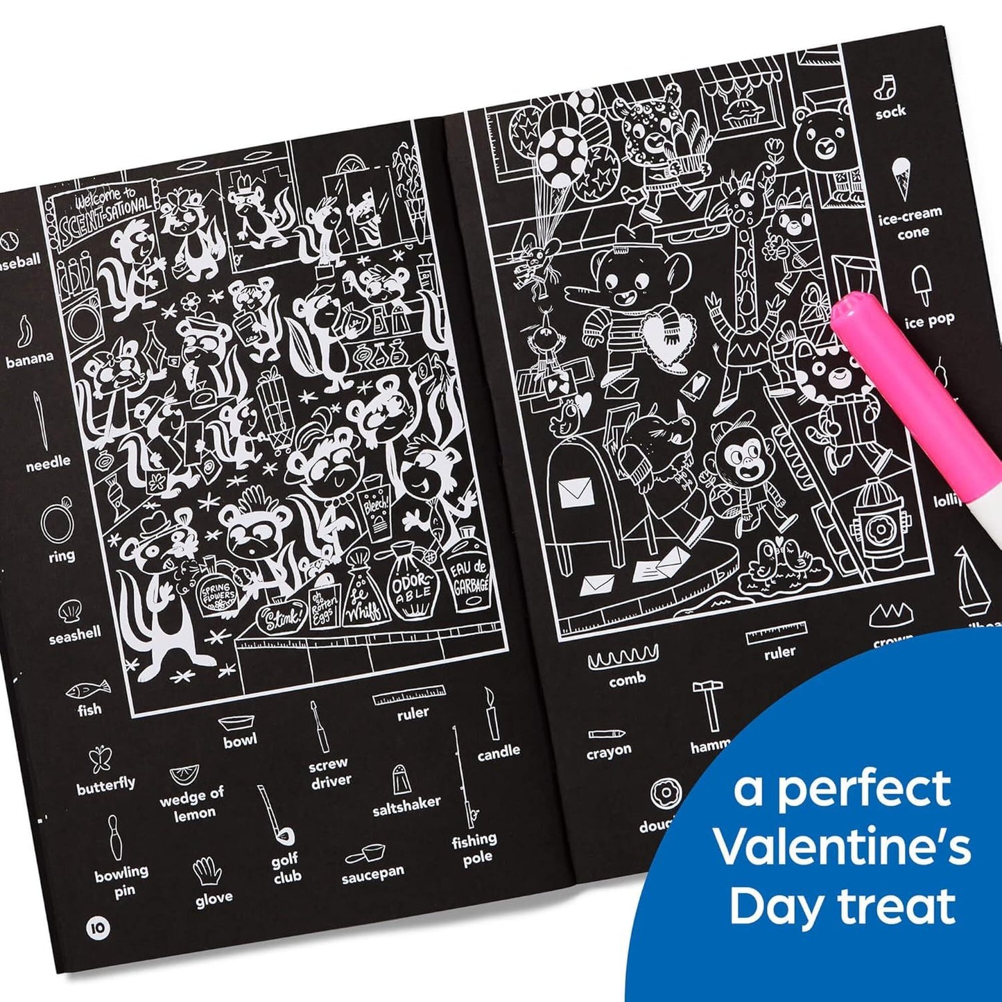 Valentine's Hidden Pictures Puzzles to Highlight: Valentines Book for Kids 6 and Up (Highlights Hidden Pictures Puzzles to Highlight Activity Books) (Spiral Bound)