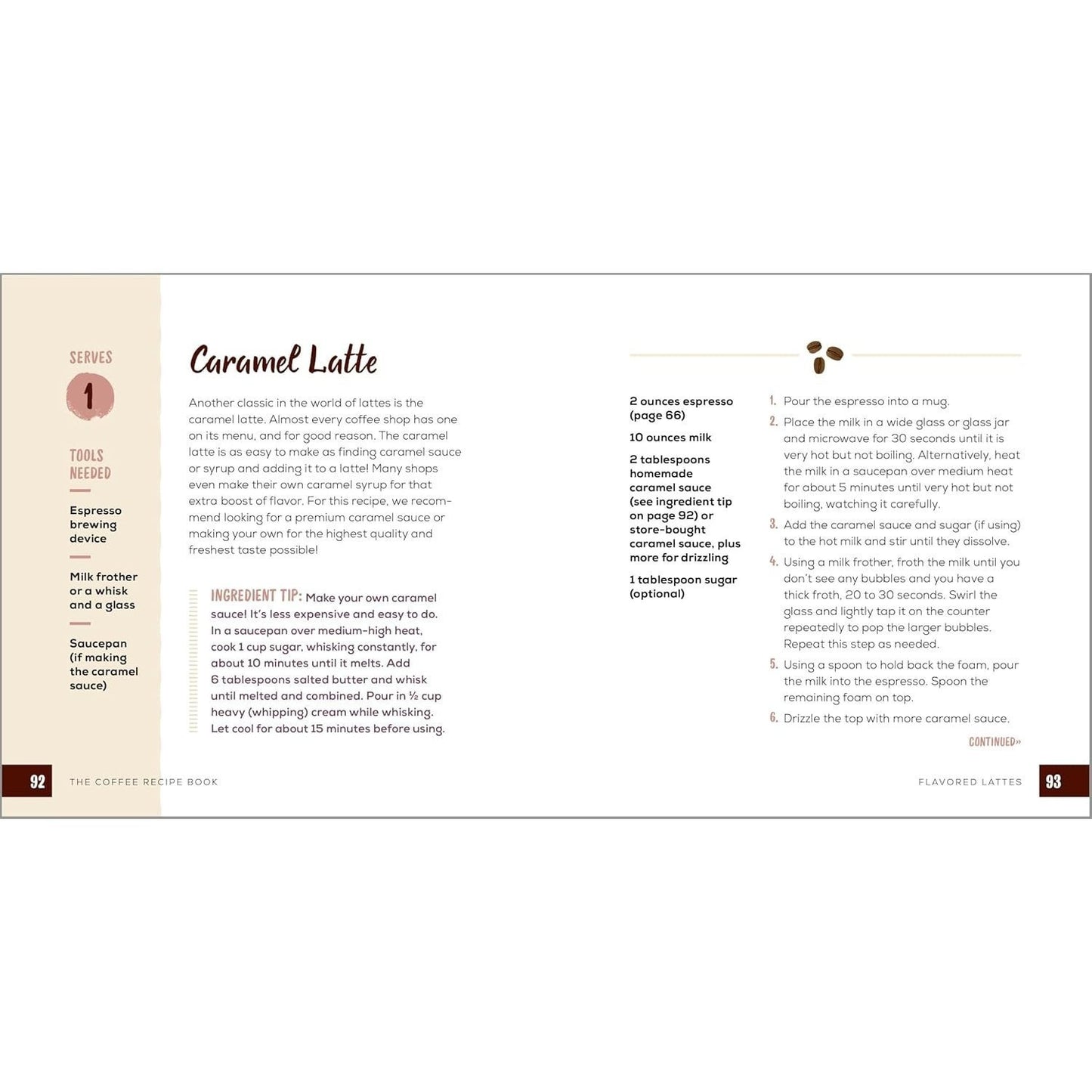 The Coffee Recipe Book: 50 Coffee and Espresso Drinks to Make at Home (Spiral Bound)