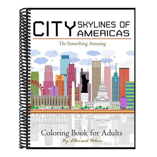City Skylines of Americas Coloring Book for Adults: City Coloring Book for stress Relief: Creative Coloring Inspirations Bring Balance