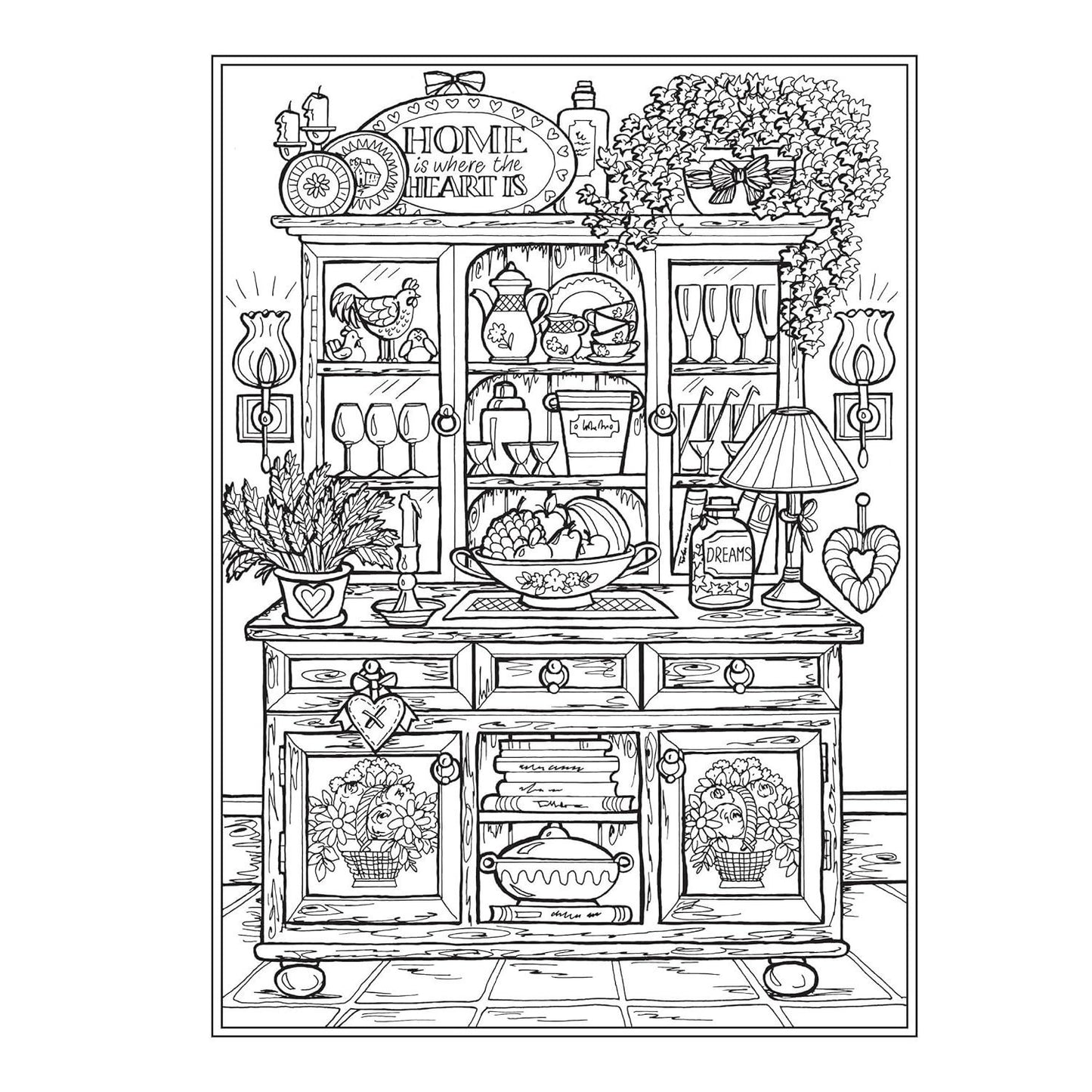 Creative Haven Country Kitchen Charm Coloring Book