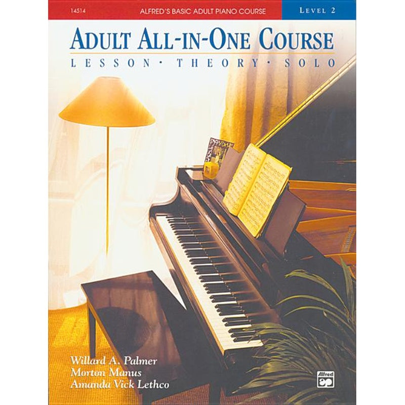 Alfred's Basic Adult All-In-One Course, Bk 2: Lesson * Theory * Solo, Comb Bound Book (Spiral Bound)