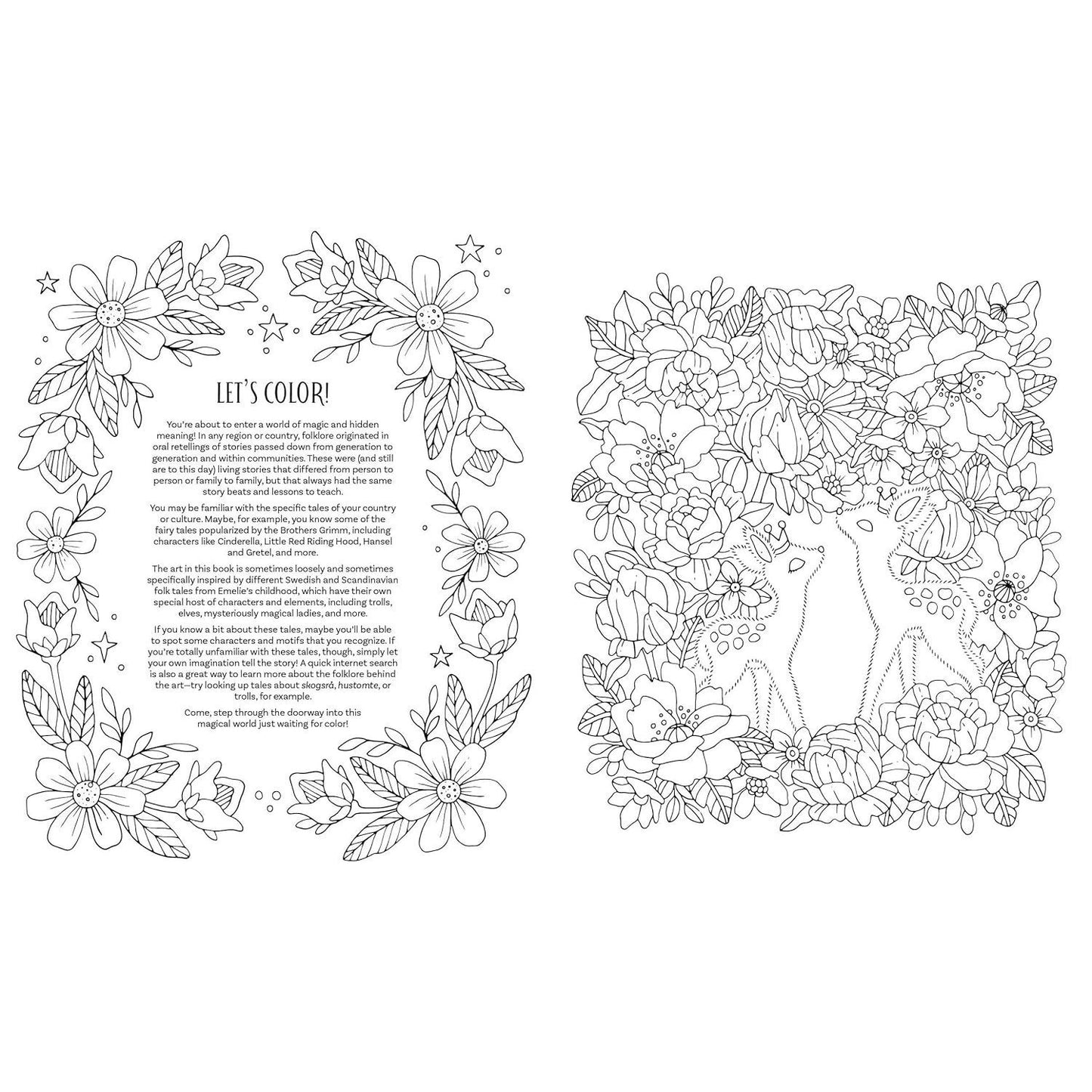 Fairy Tales & Folklore Coloring Book: A Magical Journey Inspired by Scandinavian Fables