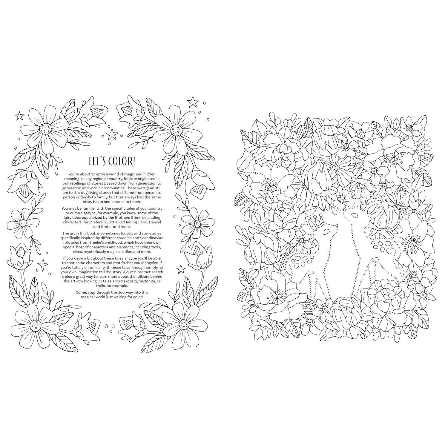 Fairy Tales & Folklore Coloring Book: A Magical Journey Inspired by Scandinavian Fables