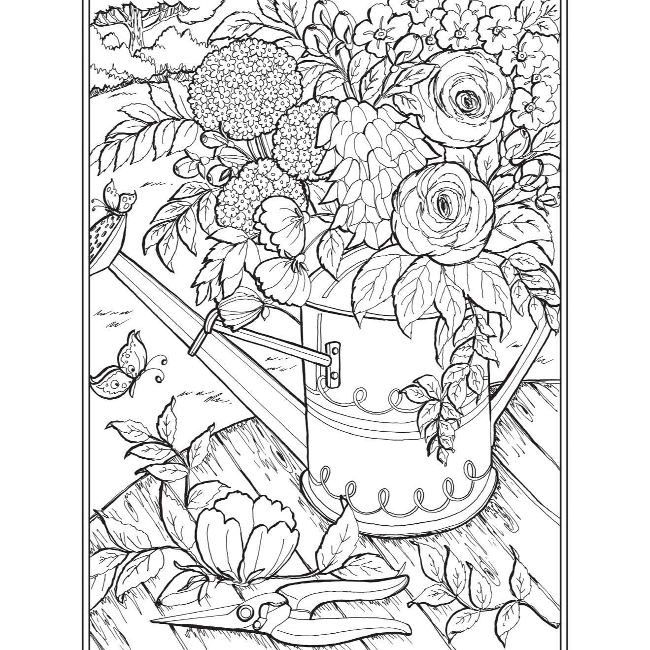 Creative Haven Country Gardens Coloring Book