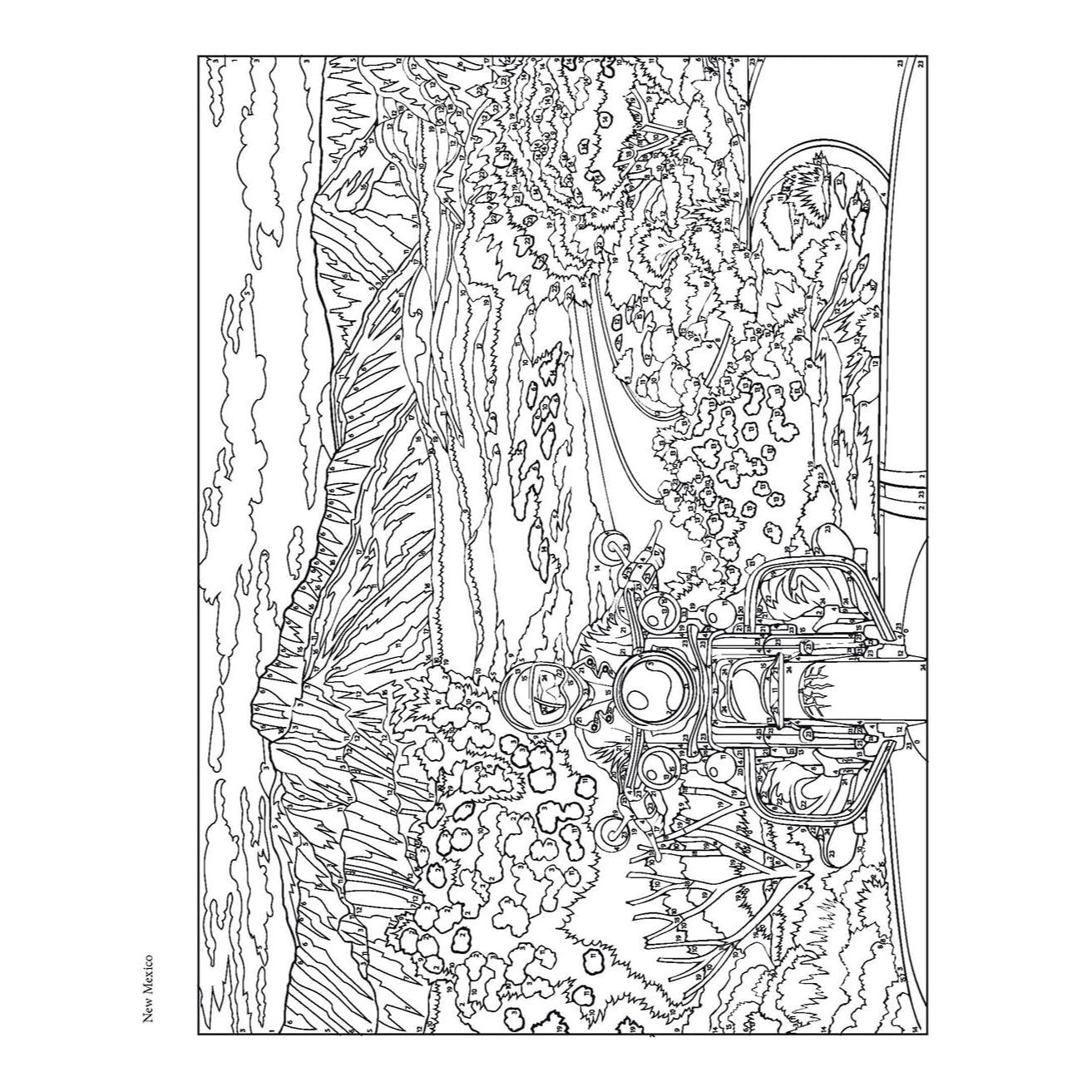Creative Haven Road Trip USA Color by Number (Adult Coloring Books: USA) (Spiral Bound)