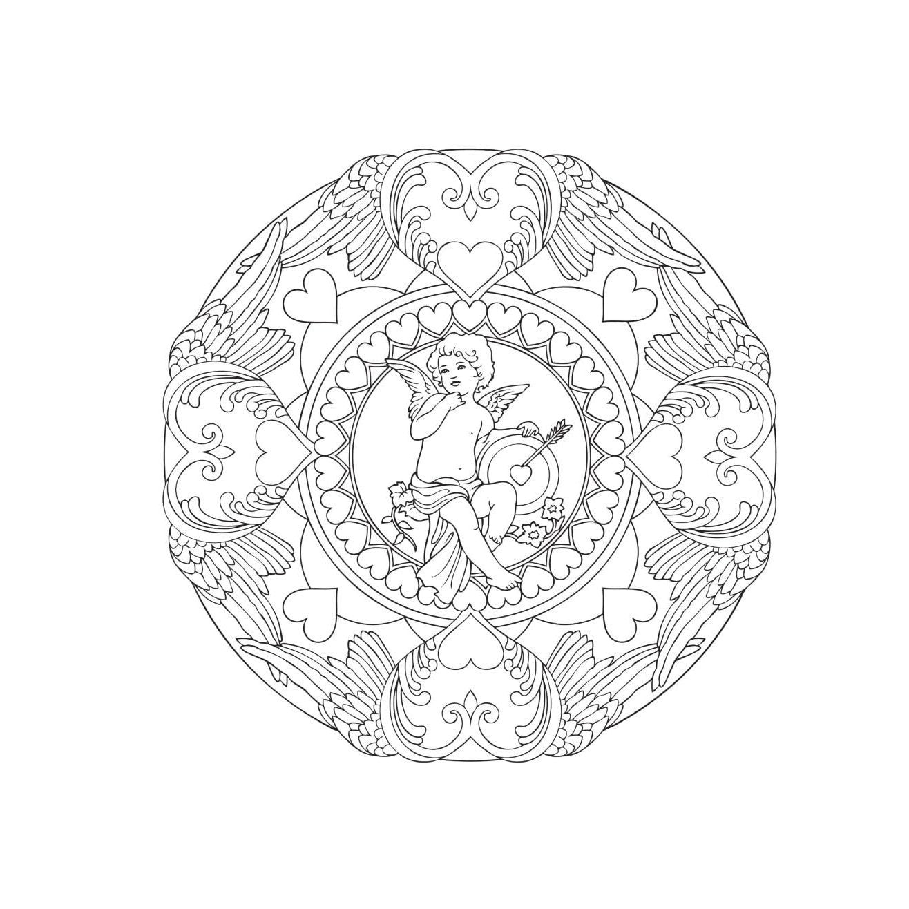 Creative Haven Heart Mandalas Coloring Book