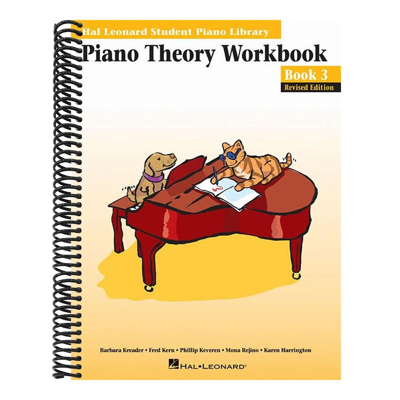 Piano Theory Workbook Book 3 Revised Edition Music Theory and Ear Training for Piano Students Fun Learning with Spike and Party Cat Hal Leonard Studen