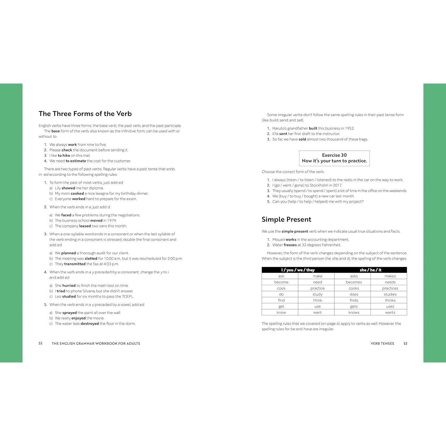 The English Grammar Workbook for Adults: A Self-Study Guide to Improve Functional Writing (Spiral Bound)