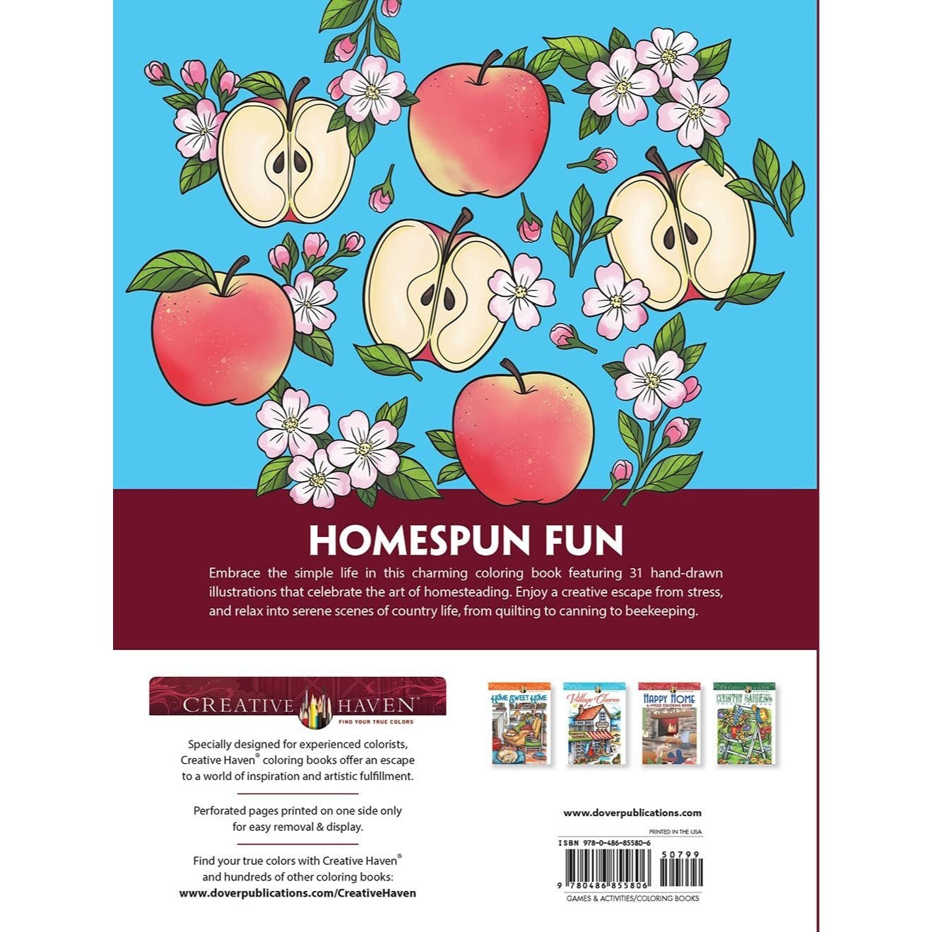 Creative Haven Home Sweet Homestead Coloring Book