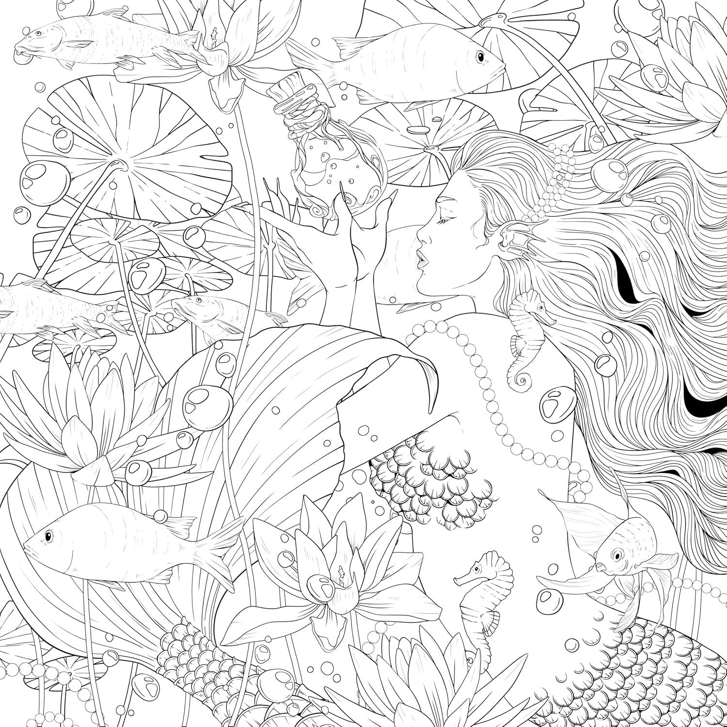 Mythographic Color and Discover: Wolf Moon: An Artist's Coloring Book of Moonlit Animalia
