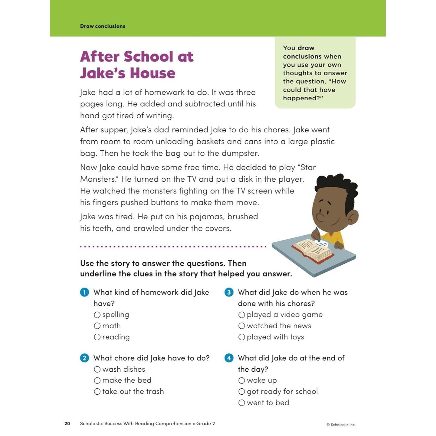 Scholastic Success with Reading Comprehension Grade 2 Workbook