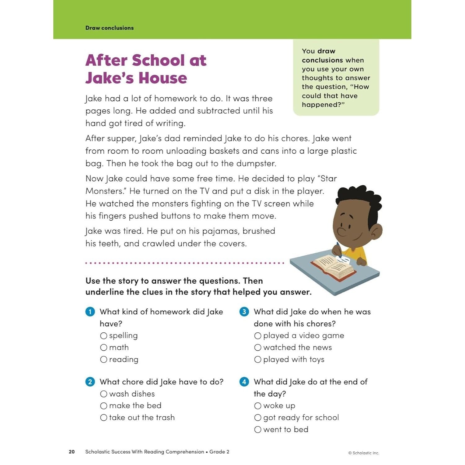 Scholastic Success with Reading Comprehension Grade 2 Workbook