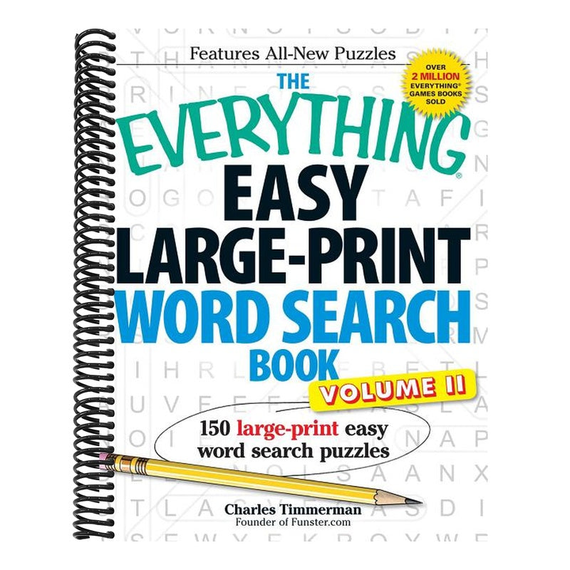 The Everything Easy Large-Print Word Search Book, Volume 2: 150 Large-Print Easy Word Search Puzzles