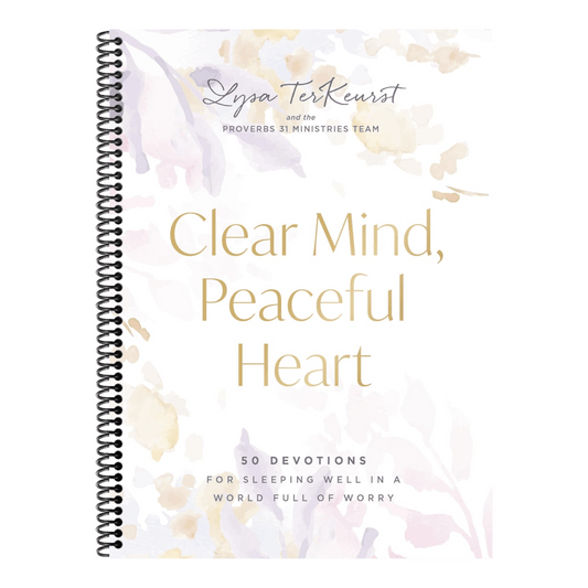 Clear Mind, Peaceful Heart: 50 Devotions for Sleeping Well in a World Full of Worry (a 50-Day Devotional) - The Perfect Christian New Year's Resolutio (Spiral Bound)
