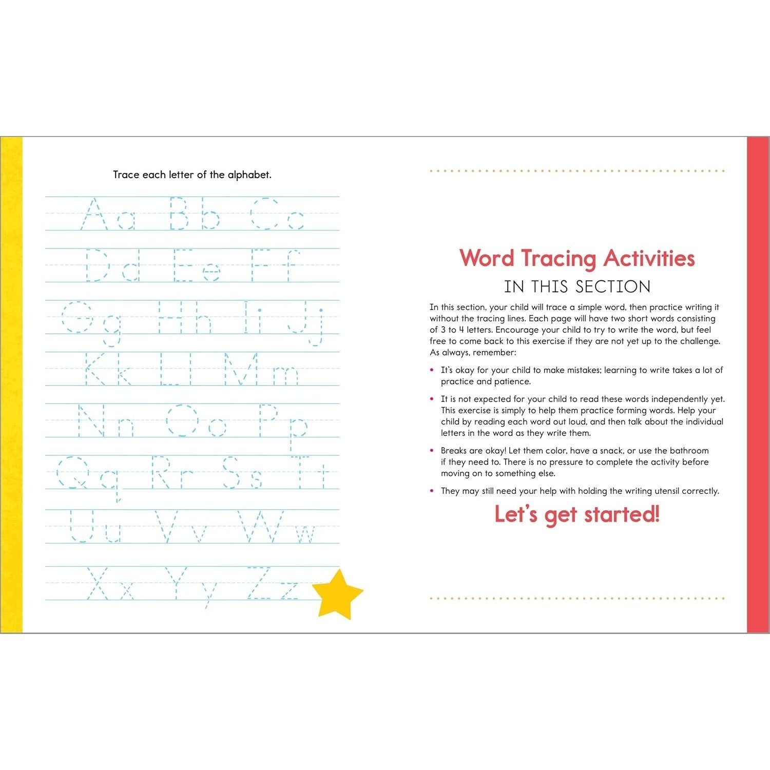 My First Alphabet Tracing Workbook: Practice Pen Control with ABCs and Animal Words