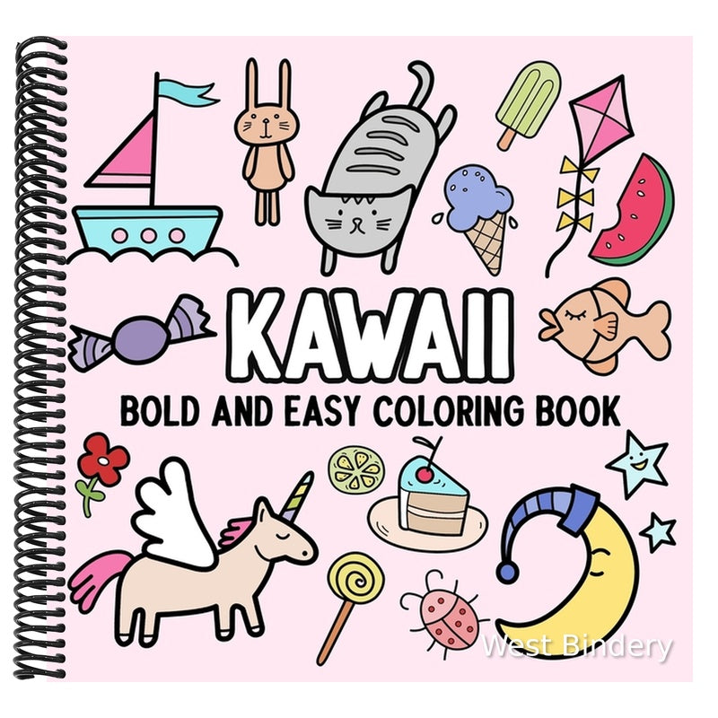 Kawaii: Bold and Easy Coloring Book