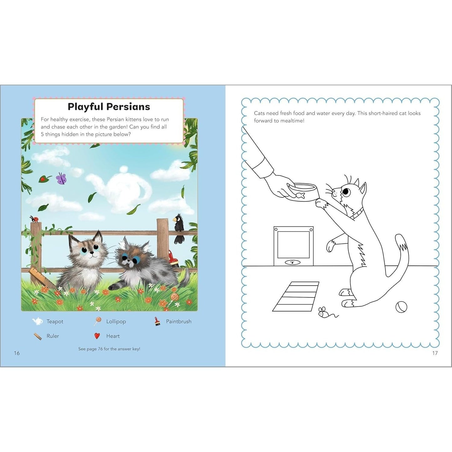 Cute Cats Activity Book for Kids: 70 Activities Including Coloring, Dot-To-Dots & Spot the Difference