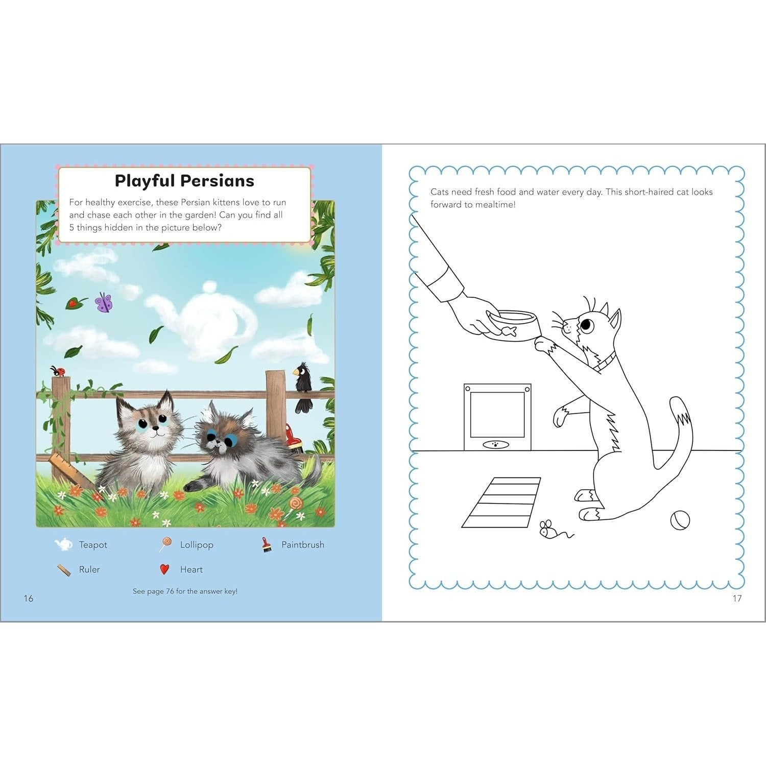 Cute Cats Activity Book for Kids: 70 Activities Including Coloring, Dot-To-Dots & Spot the Difference