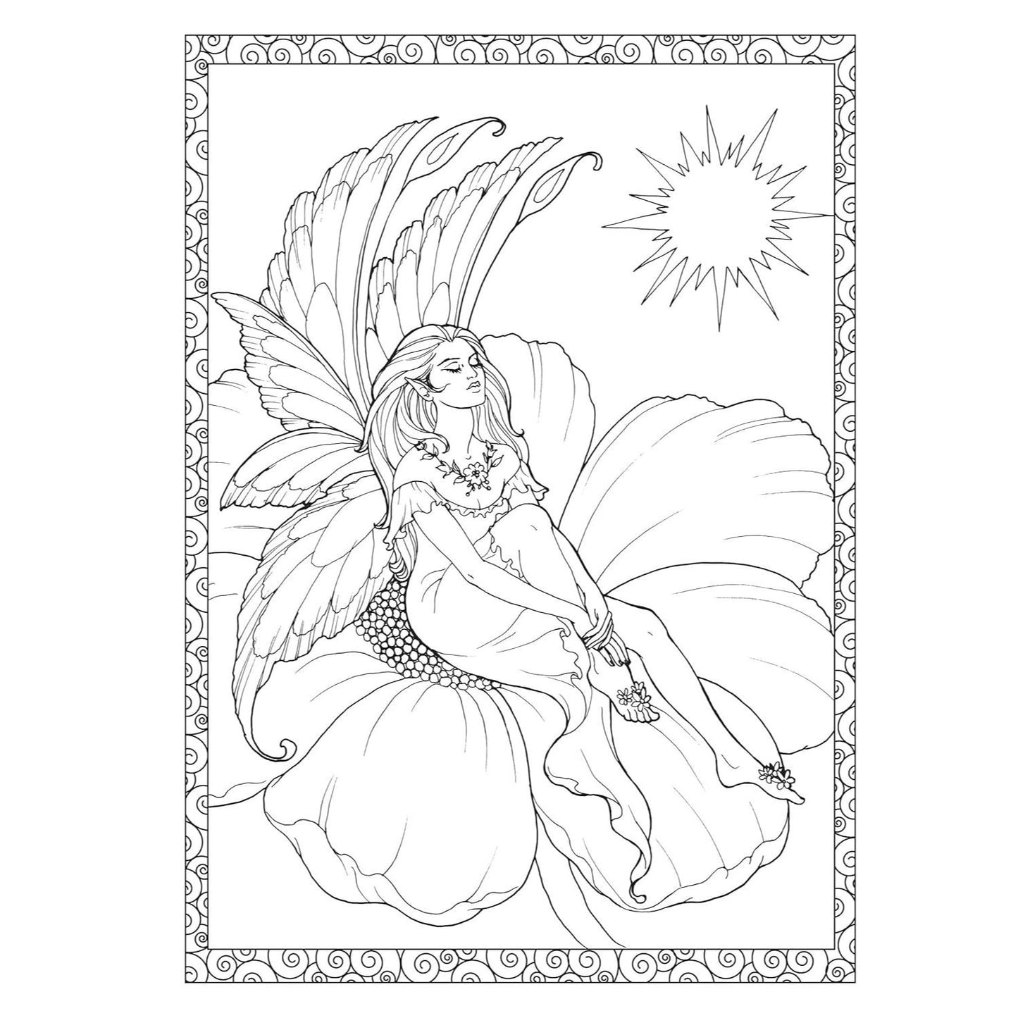 Creative Haven Enchanted Fairies Coloring Book