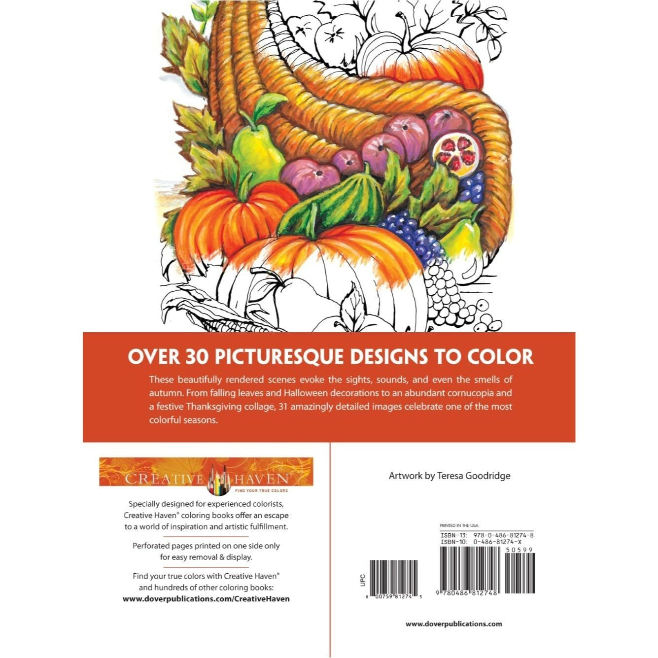 Creative Haven Autumn Scenes Coloring Book