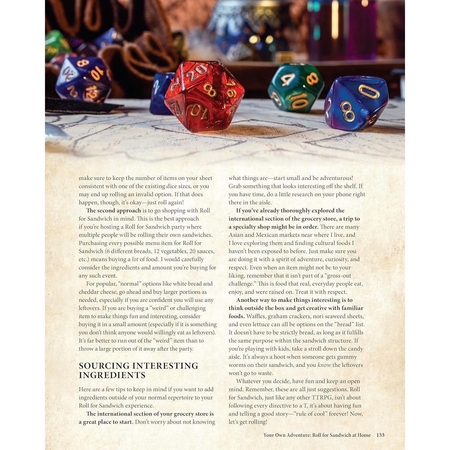 Roll for Sandwich(r) Cookbook for Gaming Enthusiasts and Adventurous Eaters: Go on a Mealtime Quest with the Roll of the Dice!