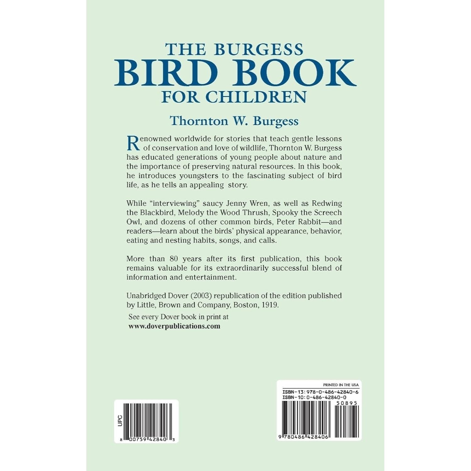 The Burgess Bird Book for Children