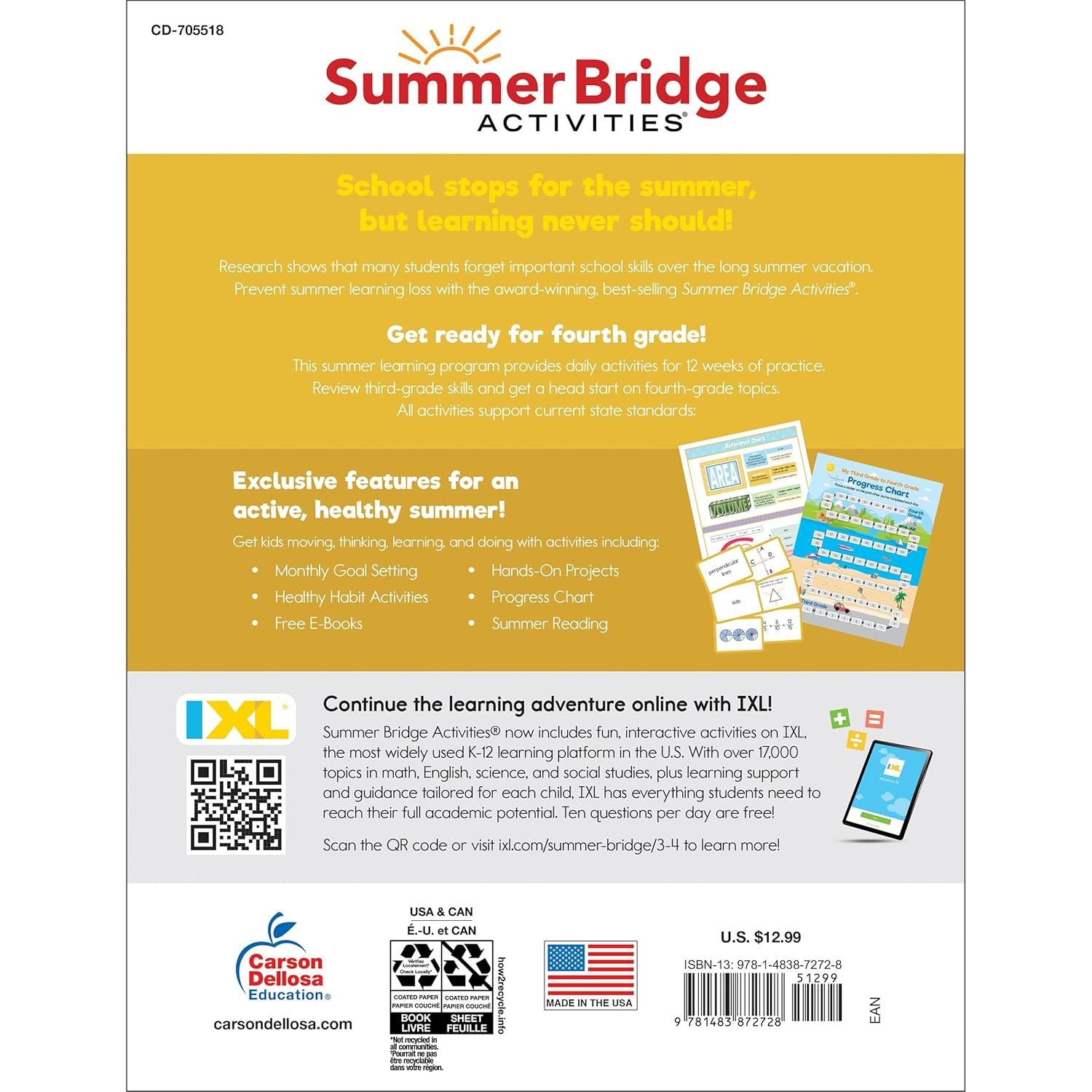 Summer Bridge Activities, Grades 3 - 4