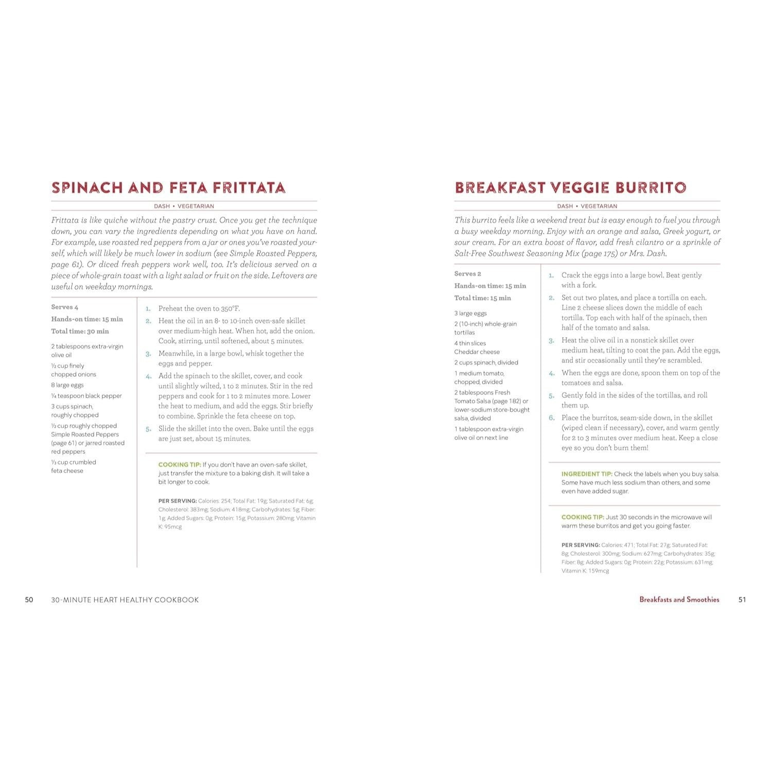 30-Minute Heart Healthy Cookbook: Delicious Recipes for Easy, Low-Sodium Meals (Spiral Bound)